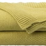 Knit Cotton Throw Blanket 50x60, Dark Sea Green