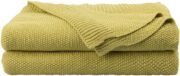 Knit Cotton Throw Blanket 50x60, Dark Sea Green