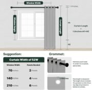 Natural Linen Sheer Curtains 84" 2 Panels Grommet - Image 8