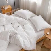 Washed Cotton Duvet Cover Set, 3 Pieces, Linen-Like Texture - Image 2