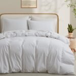 Washed Cotton Duvet Cover, White, Queen 90x90