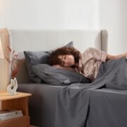 Queen Sheet Set - Bed Sheets - Dark Grey - 4-Piece Deep Pocket - Image 5
