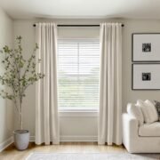 Linen Total Blackout Curtains for Bedroom 84 inch Long, Beige - Image 3