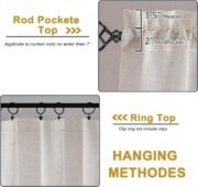 Linen Blend Sheer Curtains 84 inches Long 2 Panels Set for Bedroom - Image 5