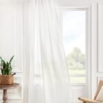 Linen Sheer Curtain Panel, White, 1 Panel