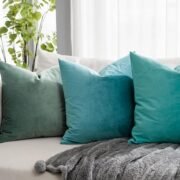 Sage Soft Velvet Throw Pillow Covers 20x20 inch Set of 2 - Image 2