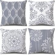 Decorative Throw Pillow Covers 18x18 Set of 4