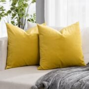 Coral Velvet Throw Pillow Covers 20x20, Set of 2 - Image 8