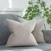 Sage Soft Velvet Throw Pillow Covers 20x20 inch Set of 2 - Image 8