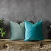 Seafoam Velvet Throw Pillow Covers 20x20, Set of 2 - Image 3