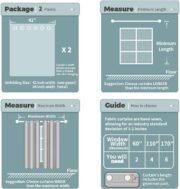 Beige Room Darkening Curtains 63 Inch for Bedroom - 2 Panels - Image 3