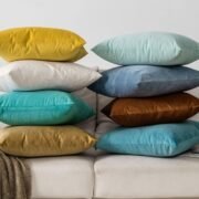 Seafoam Velvet Throw Pillow Covers 20x20, Set of 2 - Image 5