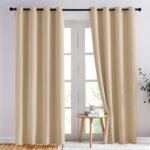 Biscotti Beige Blackout Curtains 84 Inches Long, W52xL84, 2 Panels