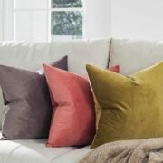 Coral Velvet Throw Pillow Covers 20x20, Set of 2 - Image 2