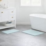 Chenille Bath Mat Set — 2 Piece, Non Slip, Water Absorbent, Fast Drying