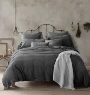 Duvet Cover King, Washed Cotton Duvet Cover Set - 3 Piece (King, Off-White) - Image 5