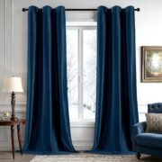 Olive Green Velvet Curtains 63 Inches Long for Bedroom 2 Panels - Image 6