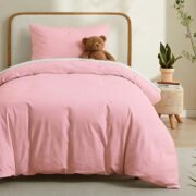 Washed Cotton Duvet Cover, White, Queen 90x90 - Image 8
