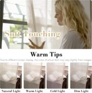 Natural Linen Sheer Curtains 84" 2 Panels Grommet - Image 3