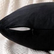 Black Velvet Pillow Covers 20x20, Cozy Soft Solid - Image 4