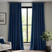 Olive Green Velvet Curtains 63 Inches Long for Bedroom 2 Panels - Image 8