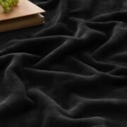 Fleece Blanket Soft Plush Throw for Couch Black 50"x60" - Image 3