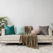 Seafoam Velvet Throw Pillow Covers 20x20, Set of 2 - Image 4