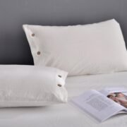 Duvet Cover King, Washed Cotton Duvet Cover Set - 3 Piece (King, Off-White) - Image 4