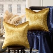 Gold Velvet Pillow Covers 20x20 Decorative Pillows Pack of 2 - Image 7