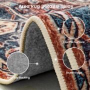 Washable Rug 5x7 - Ultra-Thin Antique Collection Area Rug - Image 8