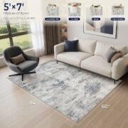 5x7 Area Rug for Living Room Washable Abstract Indoor Carpet - Image 3