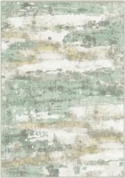 5x7 Green Abstract Area Rug, Washable Non-Slip for Bedroom - Image 6