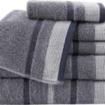 Decorative Bath Towel Set - Luxury Cotton 6 Piece Towel Set - Luxurious