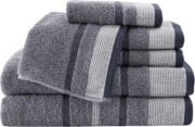 Decorative Bath Towel Set - Luxury Cotton 6 Piece Towel Set - Luxurious