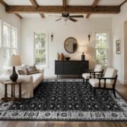 Area Rugs 5x7, Washable Rugs for Living Room,Bedroom,Blue Rug - Image 8