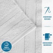 Ultra-Soft 6-Piece Cotton Towel Set, Includes 2 Bath Towels, 2 Hand Towels - Image 4