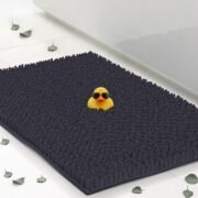 Standard 3pc Non-Slip Shaggy Chenille Bathroom Mat Set - Image 8