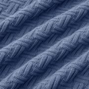 Knitted Cotton Throw Blanket 50x60, Dusty Blue - Image 7