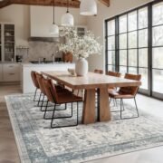 Area Rugs 5x7, Washable Rugs for Living Room,Bedroom,Blue Rug - Image 4