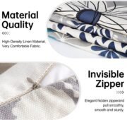Blue Decorative Throw Pillow Covers 18x18 Set of 4 - Image 3