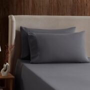 Queen Sheet Set - Bed Sheets - Dark Grey - 4-Piece Deep Pocket - Image 2