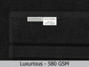 Ultra Soft 6 Piece Towel Set - 100% Cotton Towels - Black - Image 5