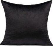 Black Velvet Pillow Covers 20x20, Cozy Soft Solid - Image 2