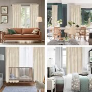 Velvet Blackout Curtains 63 inches Length 2 Panels 52W x 63L, Cream - Image 2