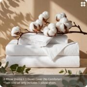Washed Cotton Duvet Cover Set, Queen, 3 Piece