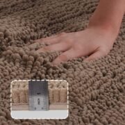 Bathroom Rug Set, 2 Piece Soft Absorbent Chenille Bath Rug Set - Image 3