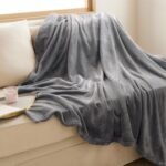 Soft Fleece Throw Bed Blanket for Couch Grey