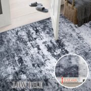 5x7 Area Rug Living Room: Modern Washable Indoor Carpet Black - Image 5