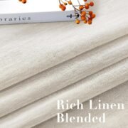 Natural Linen Sheer Curtains 84" 2 Panels Grommet - Image 4