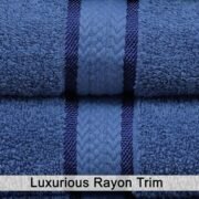 Ultra Soft 6 Piece Towel Set - 100% Cotton Towels - Blue - Image 4